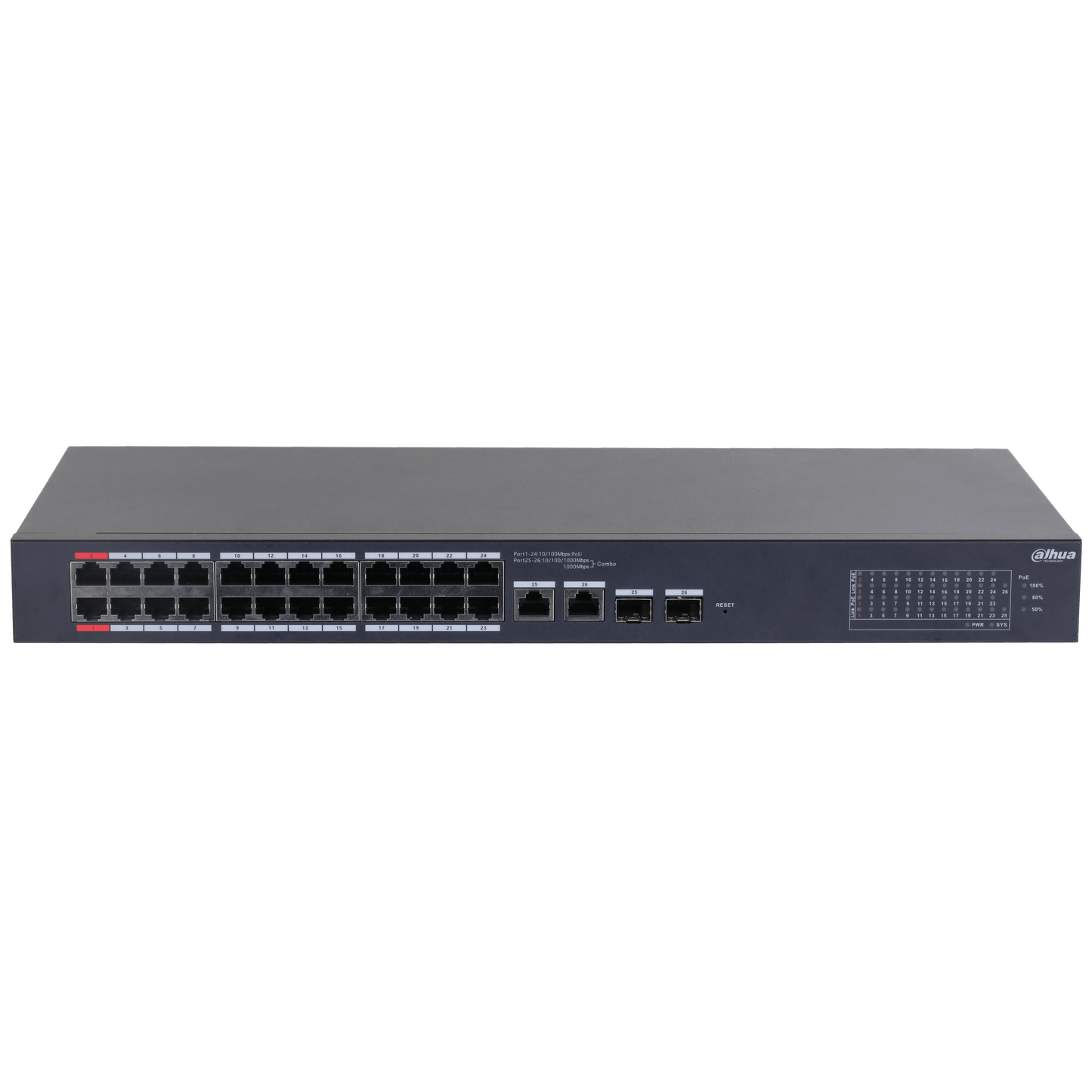 Dahua DH-CS4226-24ET-240 26-Port Cloud Managed Desktop Switch with 24-Port PoE