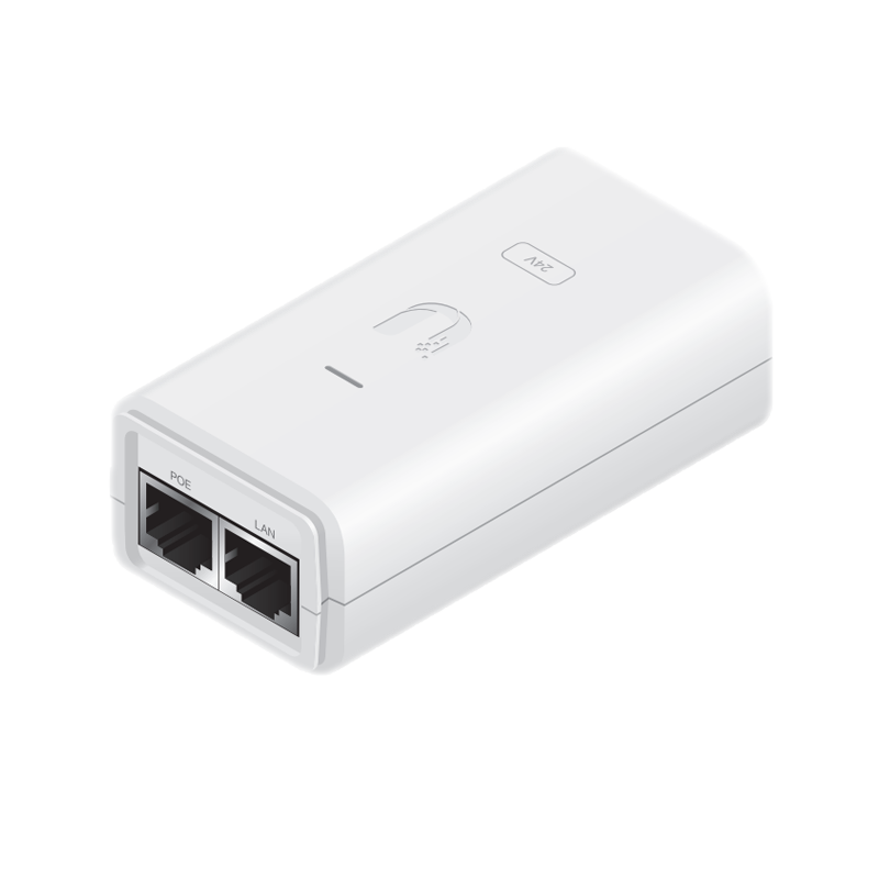 Ubiquiti POE-24-7W-G-WH PoE Injector, 24VDC, 0.3A, Gigabit (For Loco5AC)