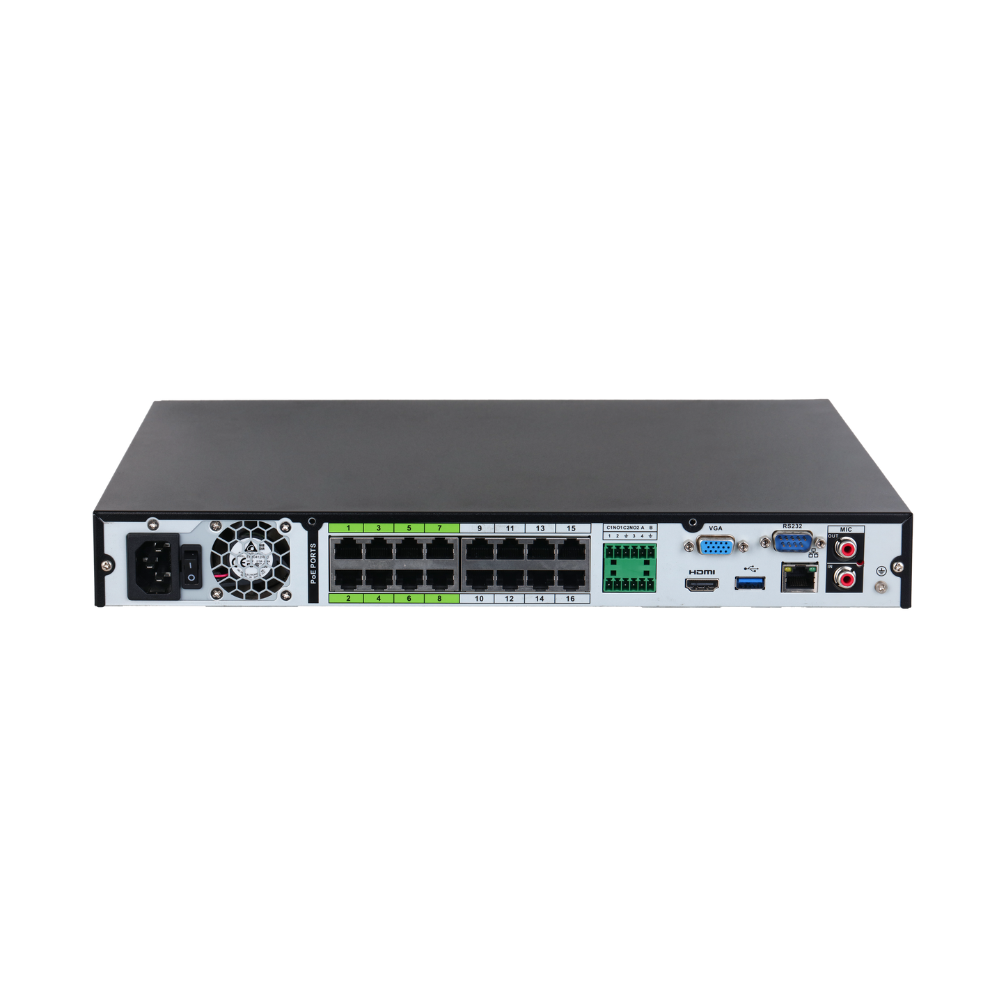 Dahua DHI-NVR5216-16P-AI/ANZ 16 Channels 1U 16PoE 2HDD WizSense Network Video Recorder