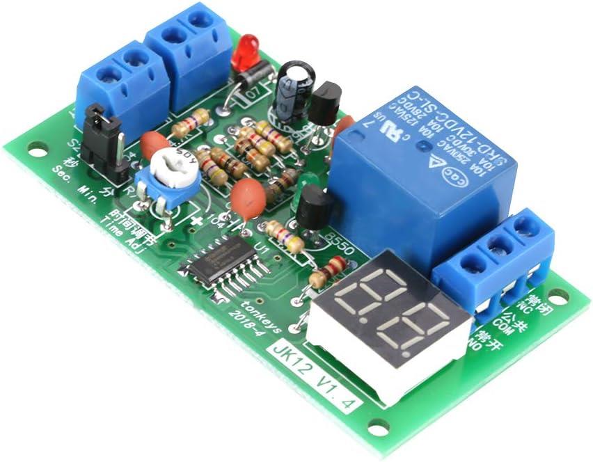 JK12-TIMER-RELAY Time Adjustable Relay Module with LED Digital Tube Dynamic Display Countdown Single Chip Relay