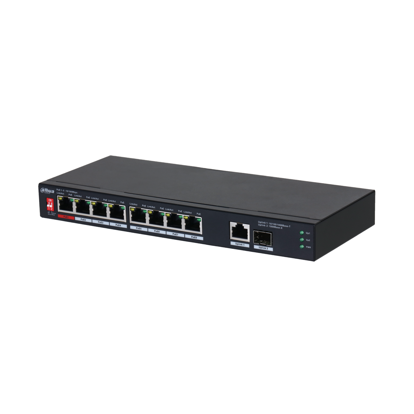 Dahua DH-PFS3110-8ET1GT1GF-96 10-Port Unmanaged Desktop Switch with 8-Port PoE