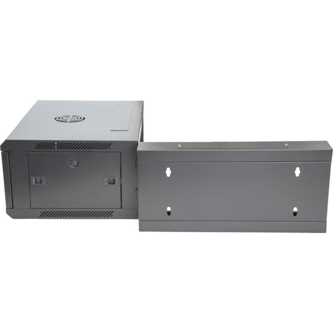Pro.2 4RU 550mm Deep x 600mm Width Hinged Wall Mount Data Cabinet Rack - Glass Door # WMC4U55H