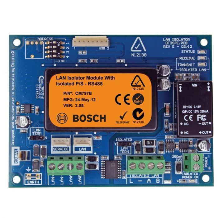 Bosch CM797B RD485 Lan Isolator Module + Power Supply