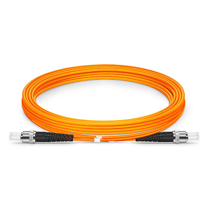 ST UPC to ST UPC Duplex OS2 Single Mode PVC (OFNR) 2.0mm Fiber Optic Patch Cable 3m # 40421