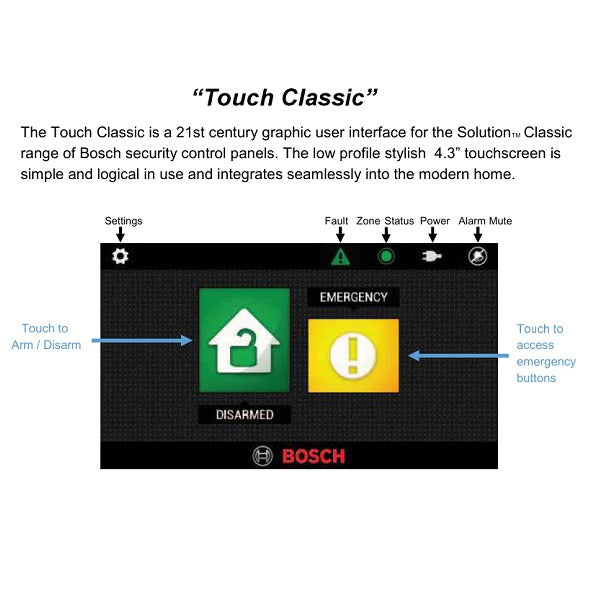 Bosch ICP-CP4TS 4.3" Touch Screen Codepad