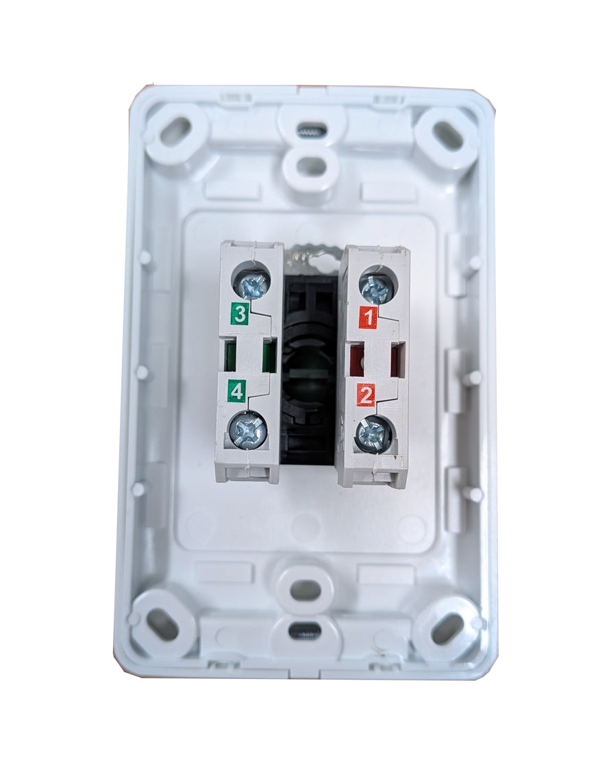 Arlin ARLSWP-69G Shrouded Press to Exit Button Green on Plastic Plate