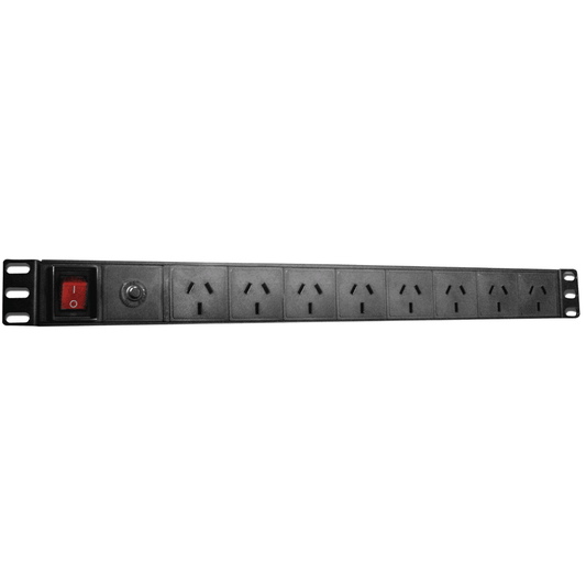 Power PR8-HARail 19" 8 Outlet Horizontal Distribution Unit for Cabinet Rack