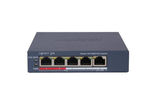 Hikvision DS-3E1105P-EI 4-Port 100 Mbps Unmanaged PoE Switch