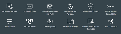 TP-Link VIGINVR1004H-4P 4 Channel PoE Network Video Recorder