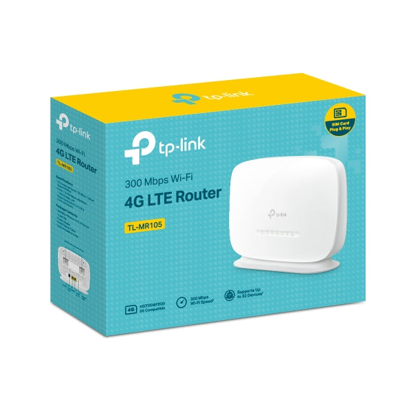 TP-Link TL-MR105 300Mbps Wireless N 4G LTE Router Build-In 150Mbps 4G LTE Modem