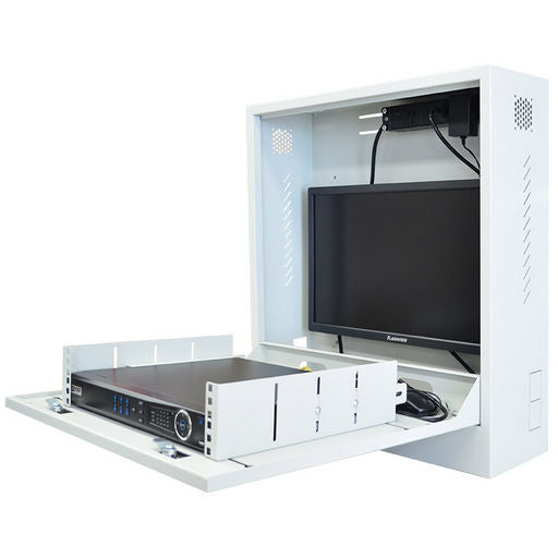 CCTV RK003 Security Slimline Vertical Wall Mount Cabinet for NVRs and Monitors