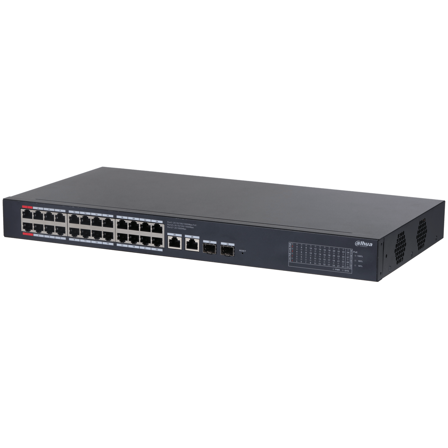 Dahua DH-CS4228-24GT-240 28-Port Cloud Managed Desktop Gigabit Switch with 24-Port PoE