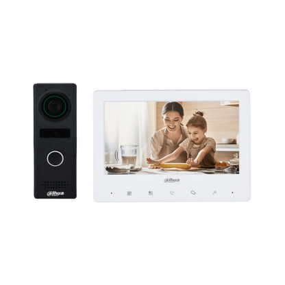 Dahua KTA02M 4 Wire Analogue Video Intercom Kit with Black Doorbell (VTH1020J+VTO1000JM+12v2)