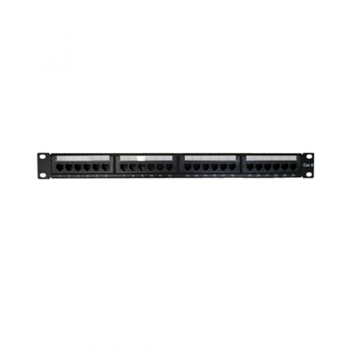 Cat6 PP246-K/BLK 24-Port Patch Panel with Back Bar