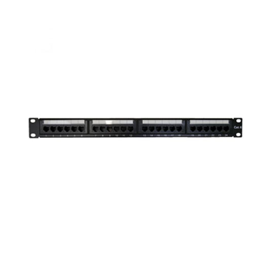 Cat6 PP246-K/BLK 24-Port Patch Panel with Back Bar