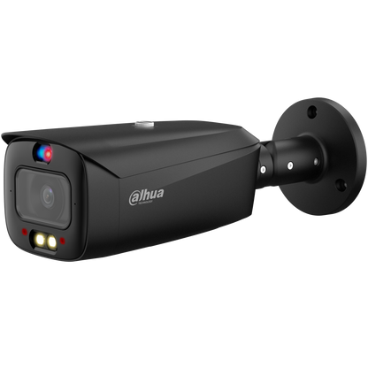 Dahua DH-IPC-HFW3849T1-AS-PV-ANZ-BLK 8MP TioC Smart Dual Illumination Active Deterrence Fixed-focal Bullet WizSense Network Camera 2.8mm Lens - BLACK