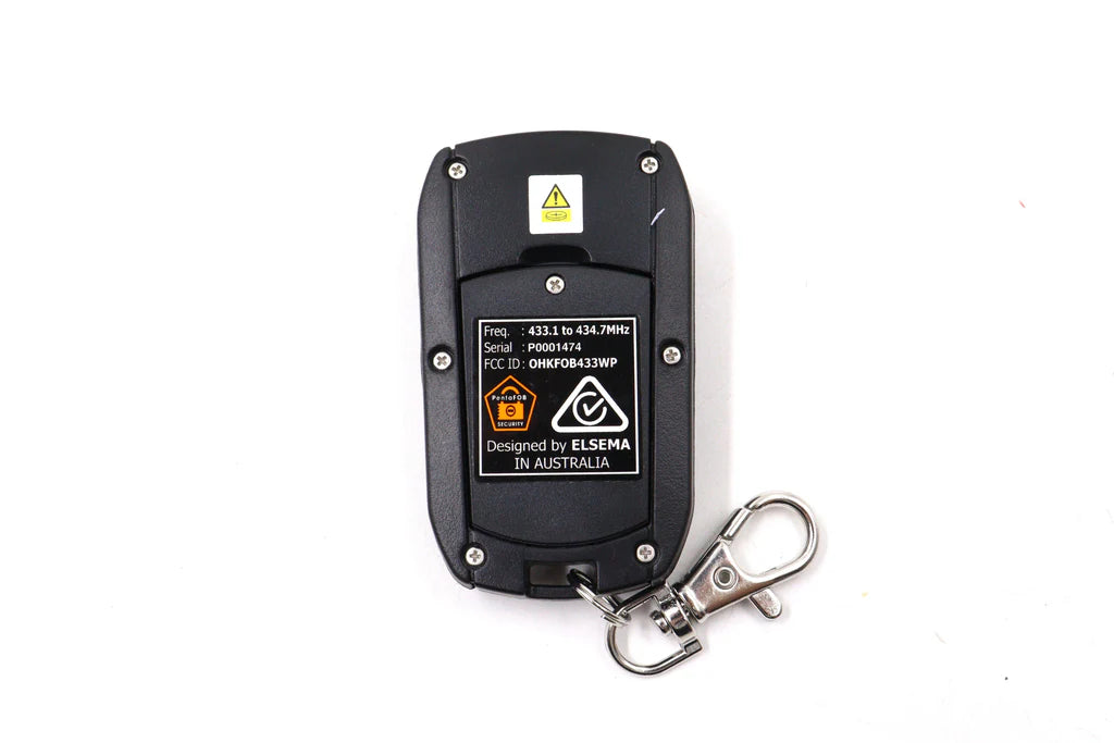 Elsema FOB43302WP 2Ch Penta FOB 433MHz - 2 Button Waterproof Keyring Remote