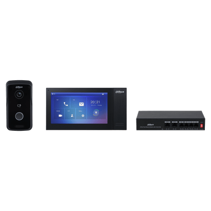 Dahua DHI-KTP02 IP Villa Door Station & Indoor Monitor Kit  -  BLACK