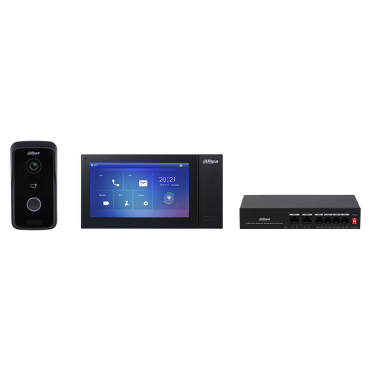 Dahua DHI-KTP02 IP Villa Door Station & Indoor Monitor Kit  -  BLACK