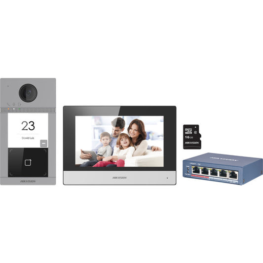 Hikvision DS-KIS604-S Video Intercom Villa Door Station Bundle