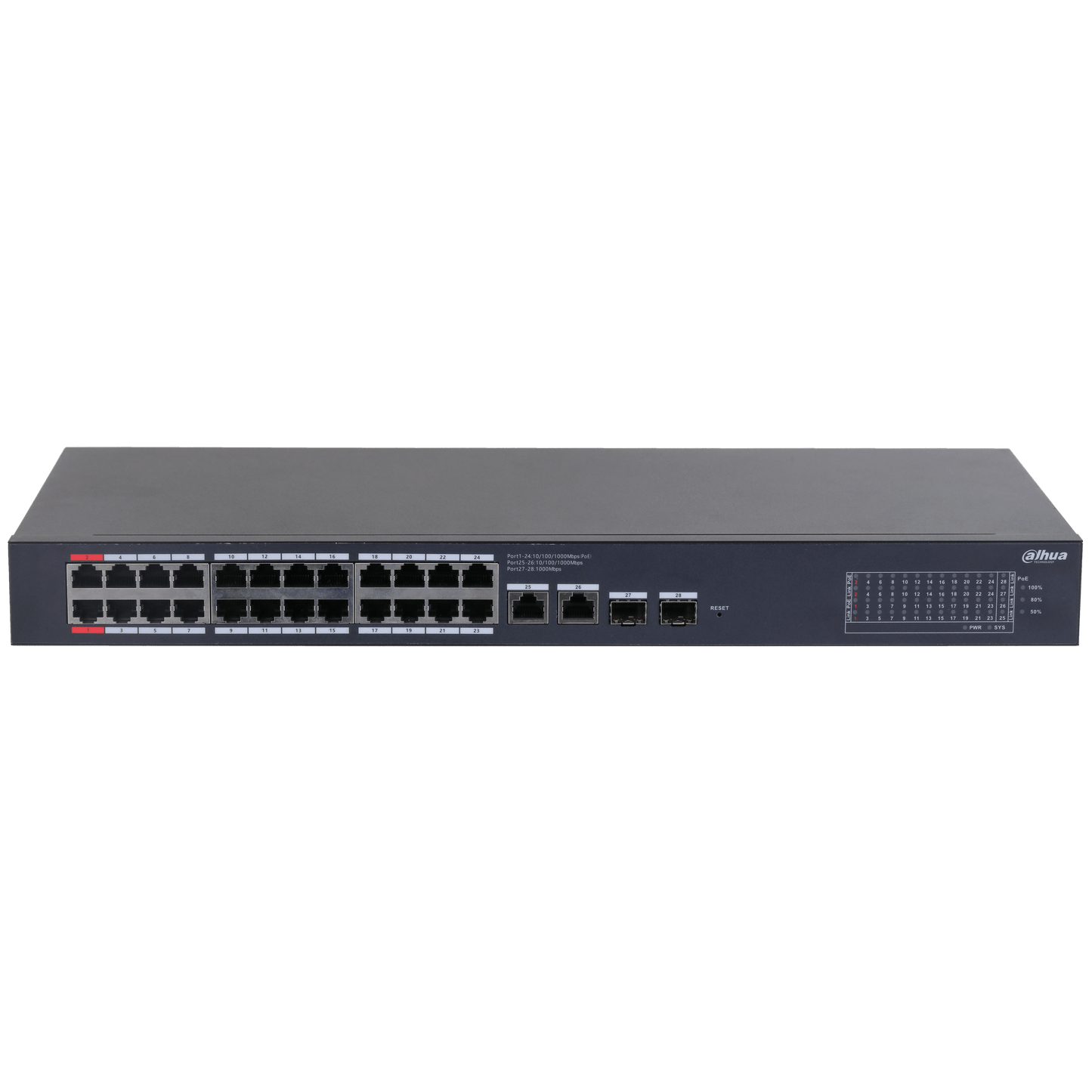 Dahua DH-CS4228-24GT-240 28-Port Cloud Managed Desktop Gigabit Switch with 24-Port PoE