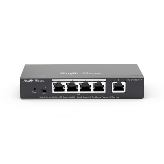 Ruijie RG-ES205GC-P 4 Port Cloud Managed Layer 2 PoE Switch