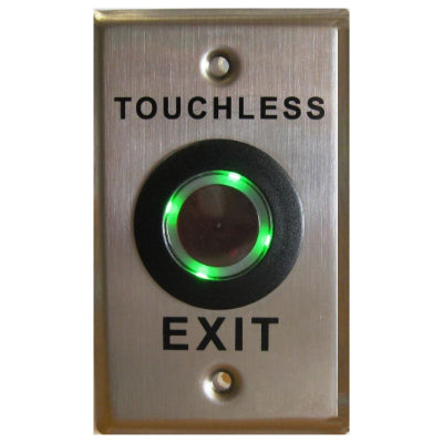 WEL WEL3761S Stainless Steel Illuminated Touchless Exit Button