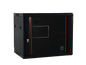 9RU 550mm Deep Hinged Data Cabinet Black - Glass Door SZS.6409.F