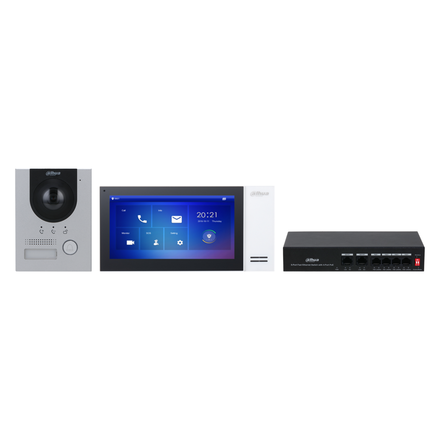 Dahua DHI-KTP01L-S IP Villa Outdoor Station & Indoor Monitor Surface Mount Kit