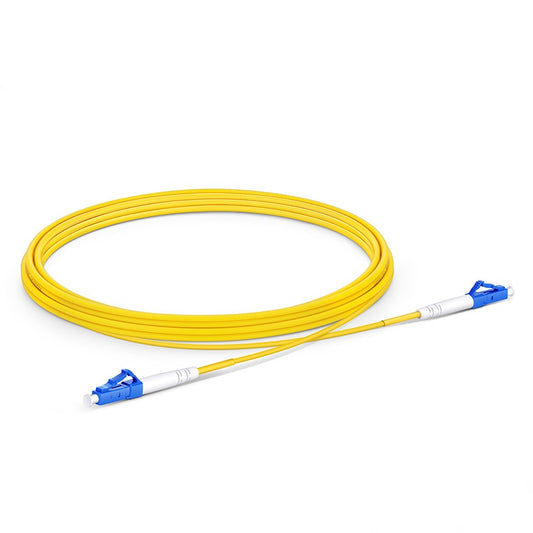 LC UPC to LC UPC Simplex OS2 Single Mode PVC (OFNR) 2.0mm Fiber Optic Patch Cable 3m