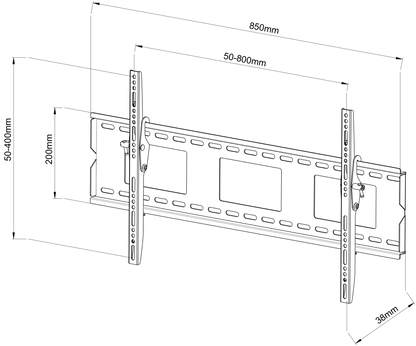 DMP PLB118-84 Tilting Wall Mount With Self-balanced Angle Adjustment System for 42" - 80"