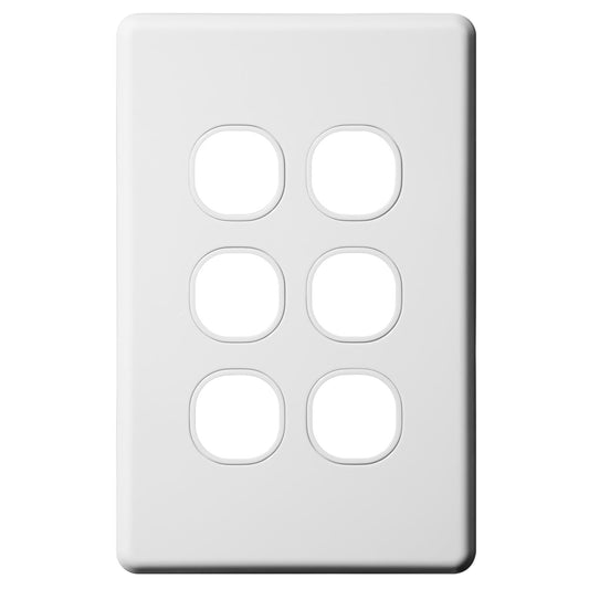 6 Gang Switch Plate AS206