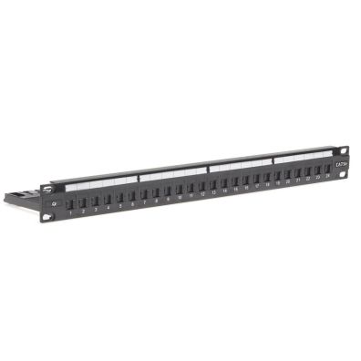 Cat6 PP246-K/BLK 24-Port Patch Panel with Back Bar