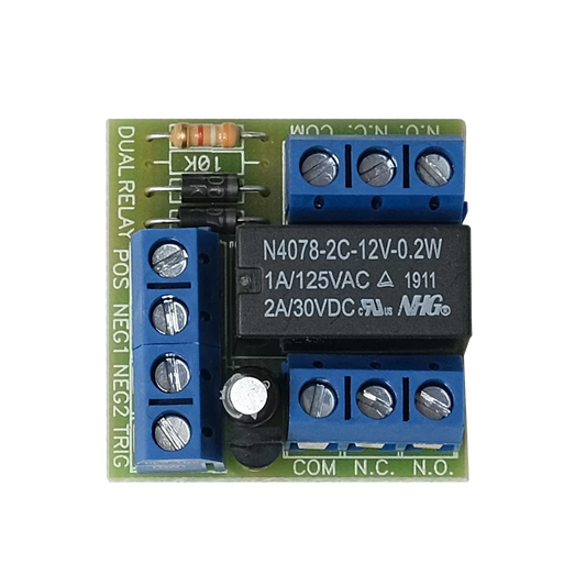 Universal Relay Card DPDT 12DC/16VAC Relay low voltage trigger # KE01-002-A-RELAY