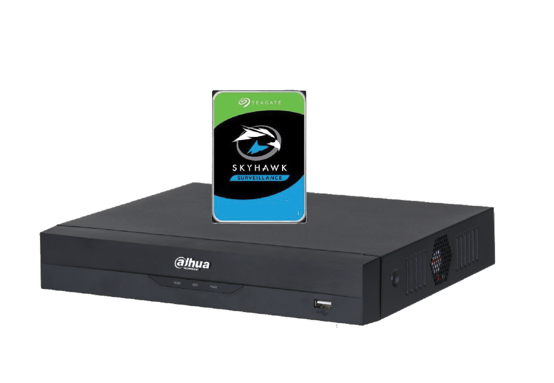Dahua DHI-NVR4108HS-8P-AI/ANZ-6TB 8 Channel Compact 1U 8PoE 4K&H.265 Lite Network Video Recorder + 6TB HDD