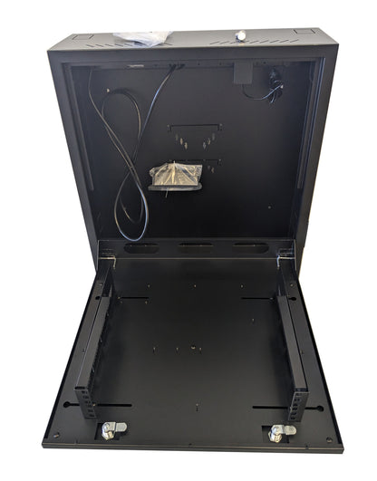 CCTV Vertical Wall Mount Security Cabinet - BLACK - Standard Lock MS5863518B # MS5863518B