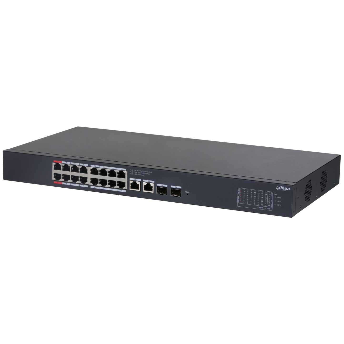 Dahua DH-CS4220-16GT-240 20-Port Cloud Managed Desktop Gigabit Switch with 16-Port PoE