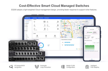 Ruijie RG-ES209GC-P 8 Port Cloud Managed Layer 2 PoE Switch
