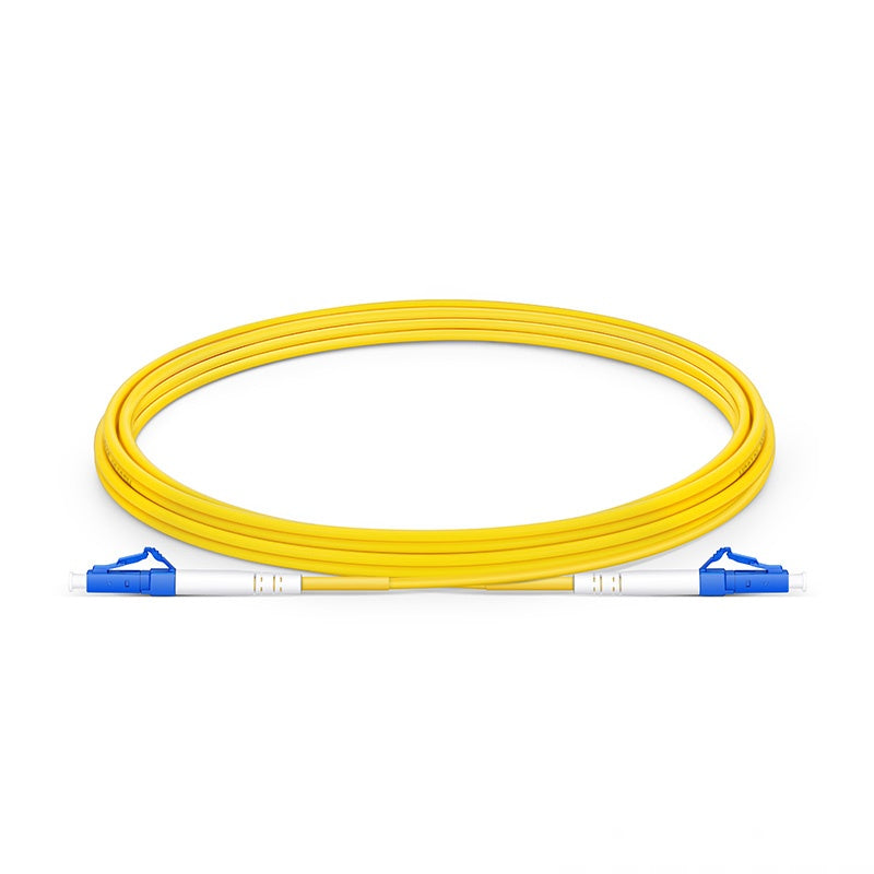LC UPC to LC UPC Simplex OS2 Single Mode PVC (OFNR) 2.0mm Fiber Optic Patch Cable 3m