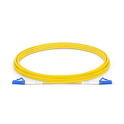 LC UPC to LC UPC Simplex OS2 Single Mode PVC (OFNR) 2.0mm Fiber Optic Patch Cable 3m