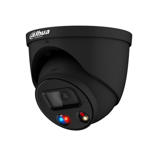 Dahua HDW3849H-AS-PV-ANZ-BLK 8MP TioC Smart Dual Illumination Active Deterrence Fixed-focal Eyeball WizSense Network Camera - BLACK