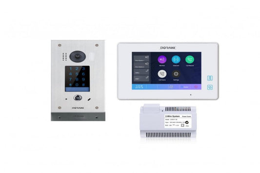 Dorani DORVT21-KP Flush Mount Kit Wi-Fi w/ Memory, Keypad (7" Monitor, Door Station, Power Supply)