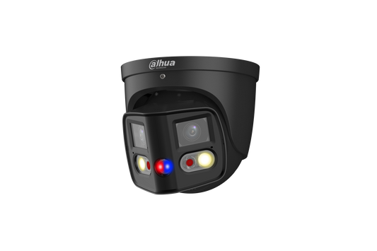 Dahua DH-IPC-PDW3849-A180-AS-PV-ANZ-BLK 2x4MP TiOC Duo Splicing Fixed-focal Eyeball WizSense Network Camera  -  BLACK