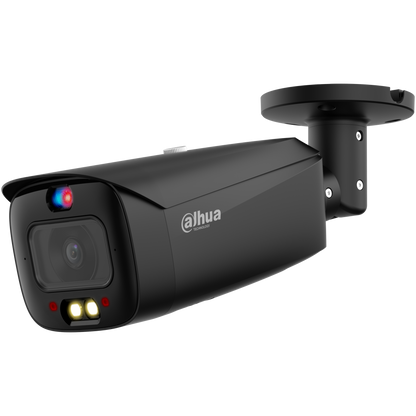 Dahua DH-IPC-HFW3849T1-AS-PV-ANZ-BLK 8MP TioC Smart Dual Illumination Active Deterrence Fixed-focal Bullet WizSense Network Camera 2.8mm Lens - BLACK
