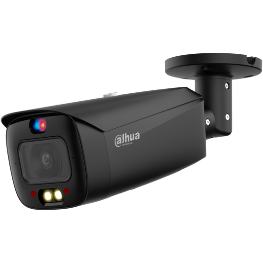 Dahua DH-IPC-HFW3849T1-AS-PV-ANZ-BLK 8MP TioC Smart Dual Illumination Active Deterrence Fixed-focal Bullet WizSense Network Camera 2.8mm Lens - BLACK