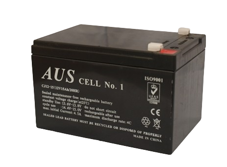 Aus Cell CJ12-15 Sealed 12 Volt 15aH Lead Acid Battery