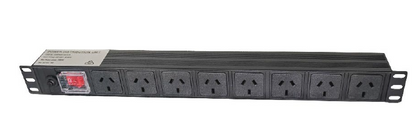 Garland GDRPDU8-10A-S-OL 1RU 19" Horizontal Mounting 8 Way 10A PDU Overload Protection Power Rail