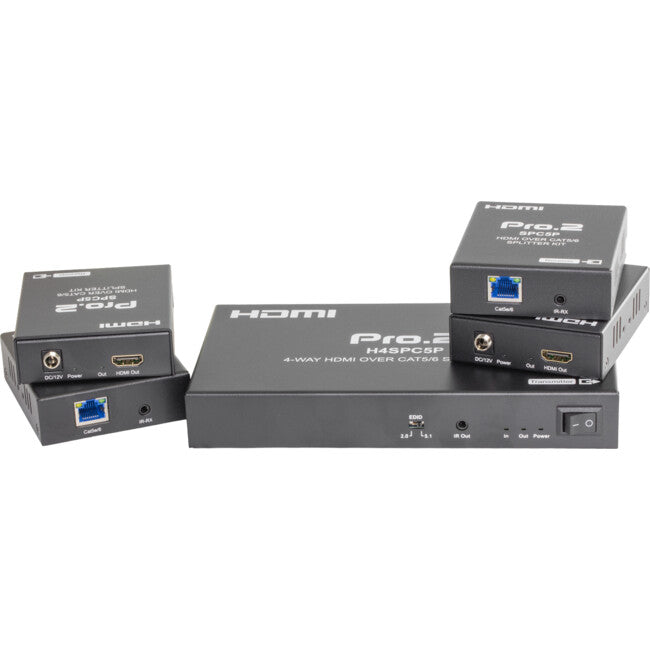 Pro.2 H4SPC5P 4 Way HDMI Over CAT5/6 Splitter Kit