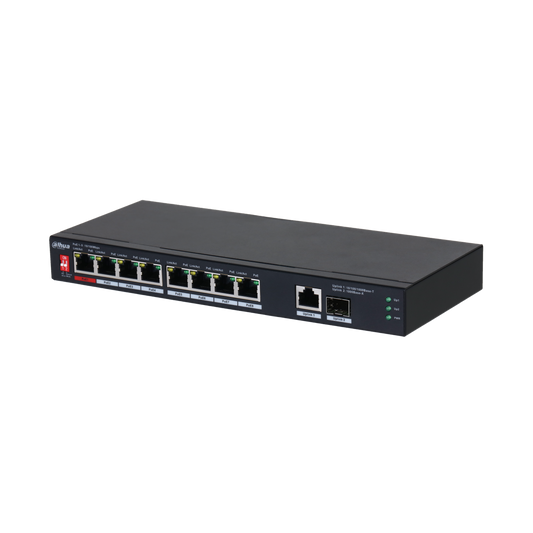 Dahua DH-PFS3110-8ET1GT1GF-96 10-Port Unmanaged Desktop Switch with 8-Port PoE