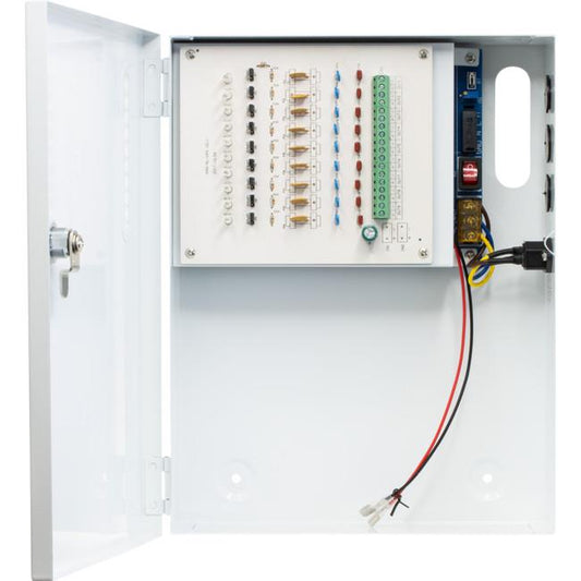 DOSS PWU0912W10 9 Way 13.8VDC 10A Power Supply with Battery Space